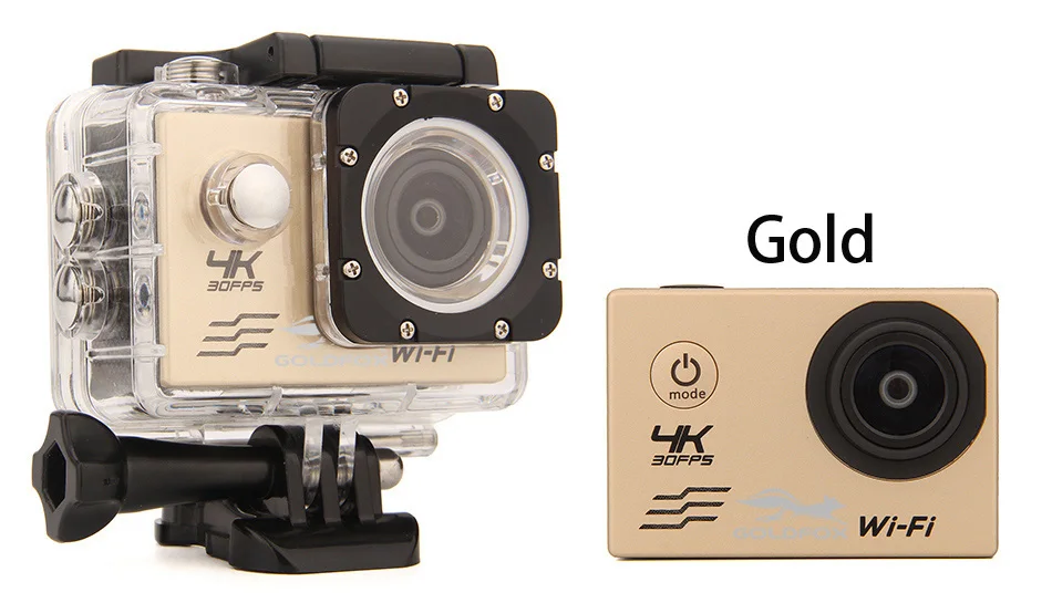 GOLDFOX Wi-Fi действие Камера 4 К 30FPS 30 м Водонепроницаемый Go Дайвинг Pro Спорт Mini DV 1080 P/60fps видео Камера велосипед шлем автомобилей Cam DVR