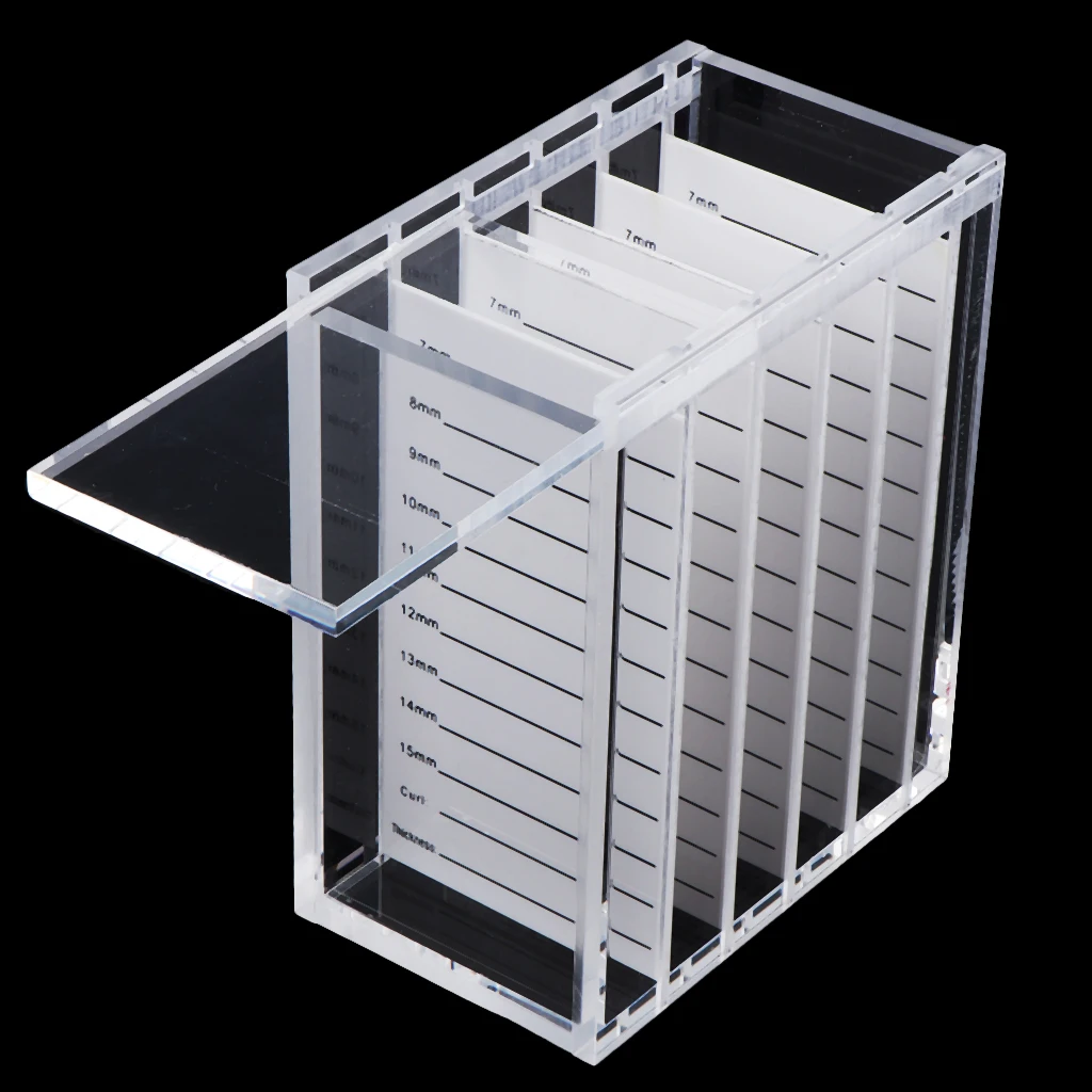 2pcs Acrylic 5-layer Fake Eyelash Lash Storage Case Organizer Makeup Pallet