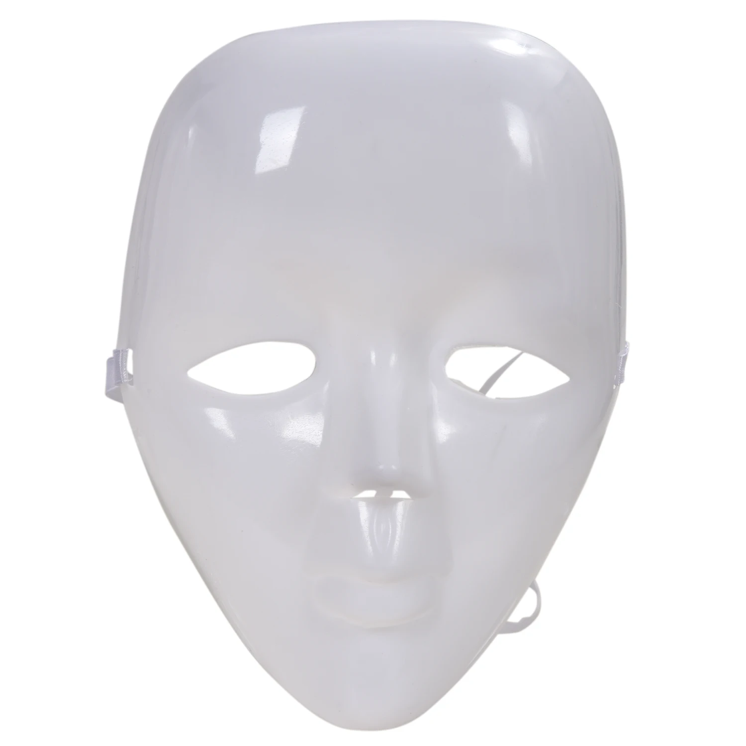 Plastic Blank White Full Face Female Mask for Costume Party Promin