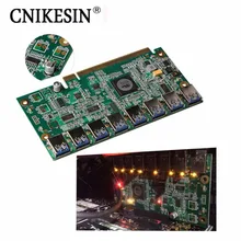 CNKESIN Motherboard PCI Express 1 to 8 Mining Riser Card PCI-E x16 Data Graphics SATA to 8Pin Adapter Card for BTC Miner Machine