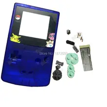 Прозрачный голубой цвет Корпус для nintendogbc Ручной игровой консоли запчасть Чехол ж/Jigglypuff мультфильм объектив отвертки