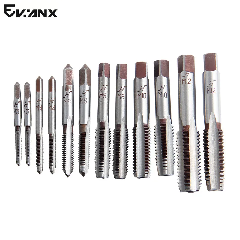 

2pcs Hand Screw Tap Screw Metric Thread Plug Taps Set M3-M12 Threading Tool