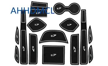 

AHHDMCL Car Door Groove Mat Gate Slot Cup Armrest Storage Pad Mat For Haima S7 2013 2014 2015
