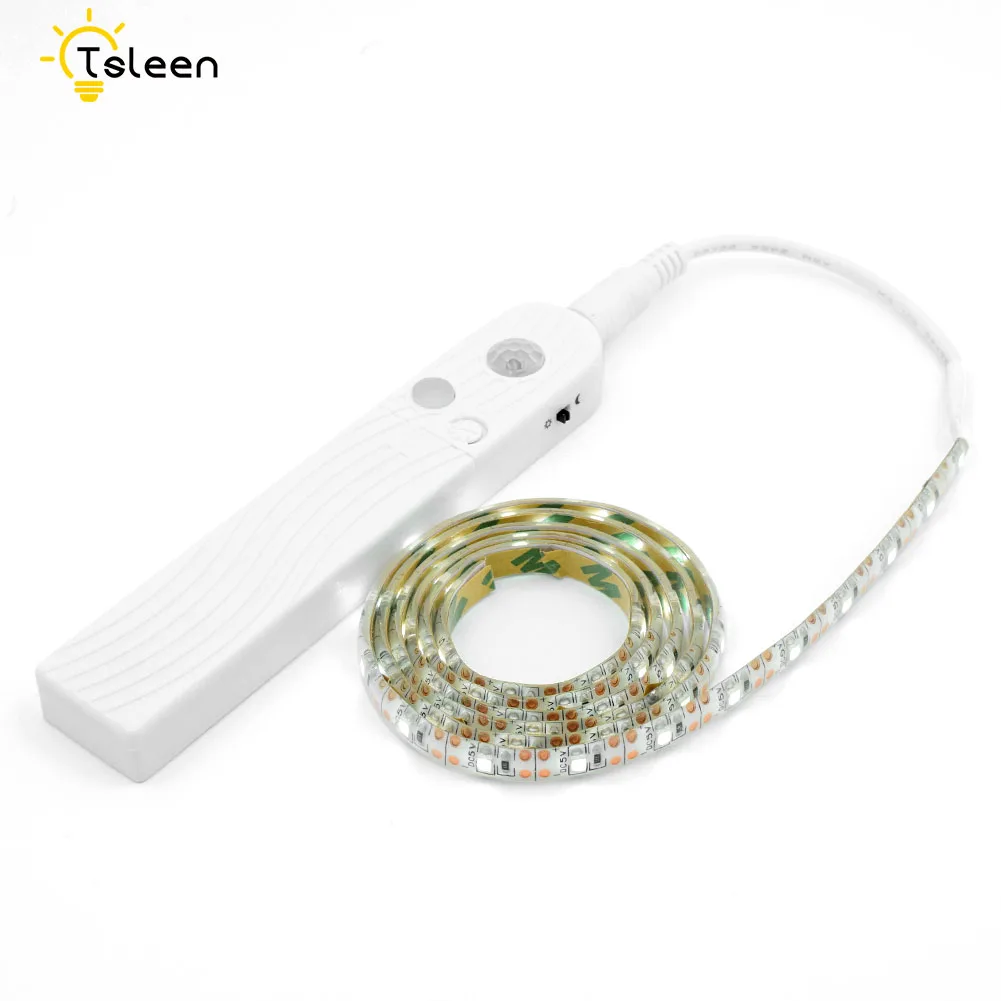 

Flexible 5v Waterproof Led Strip 1/2/3m Motion Sensor 2835 Led Ribbon Tape Battery Operated For Pool Kitchen Cabinet Lighting