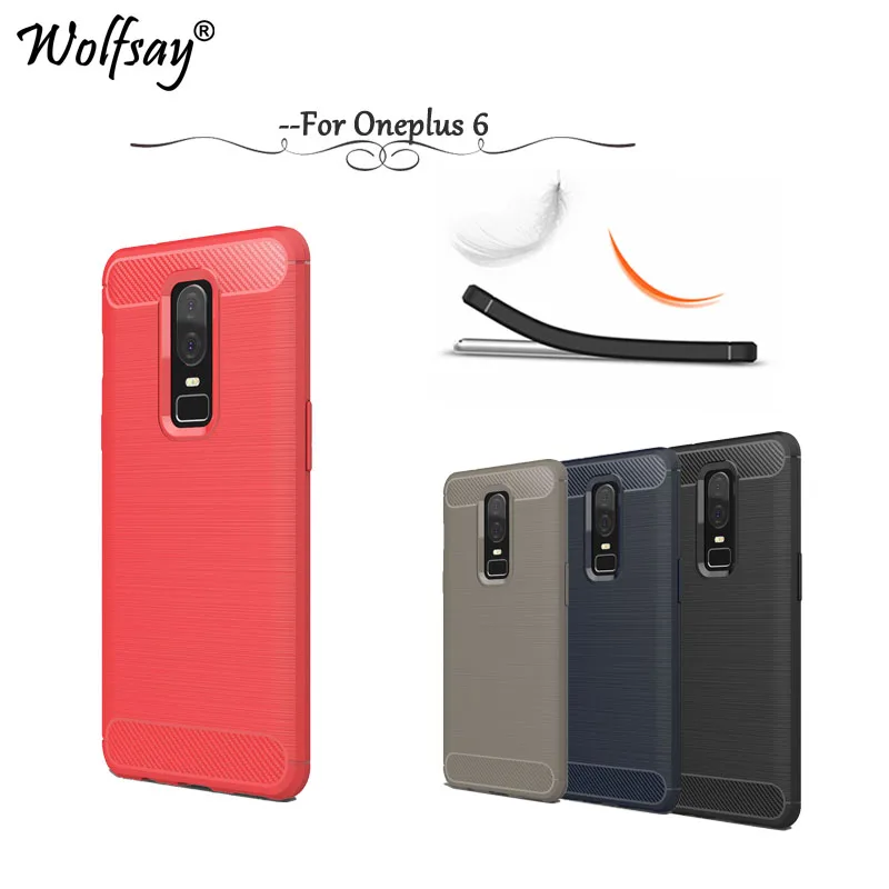 Чехол wolfsay Oneplus 6 чехлы для One plus 1 + из мягкого ТПУ прочный защитный чехол телефона