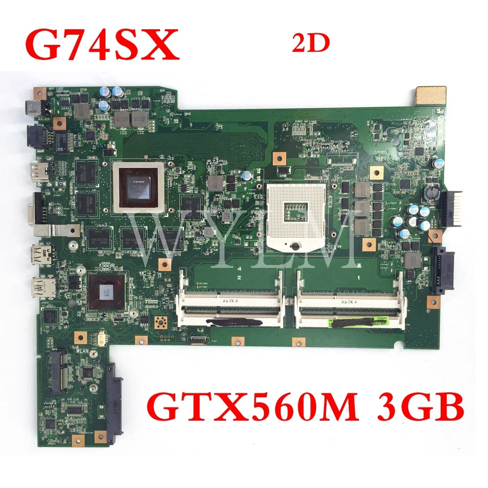 free shipping G74SX GTX560M 3GB 2D lcd connector N12E-GS-A1 mainboard For ASUS G74S G74SX laptop motherboard 100% Tested цена free shipping G74SX GTX560M 3GB 2D lcd connector N12E-GS-A1 mainboard For ASUS G74S G74SX laptop motherboard 100% Tested цены онлайн