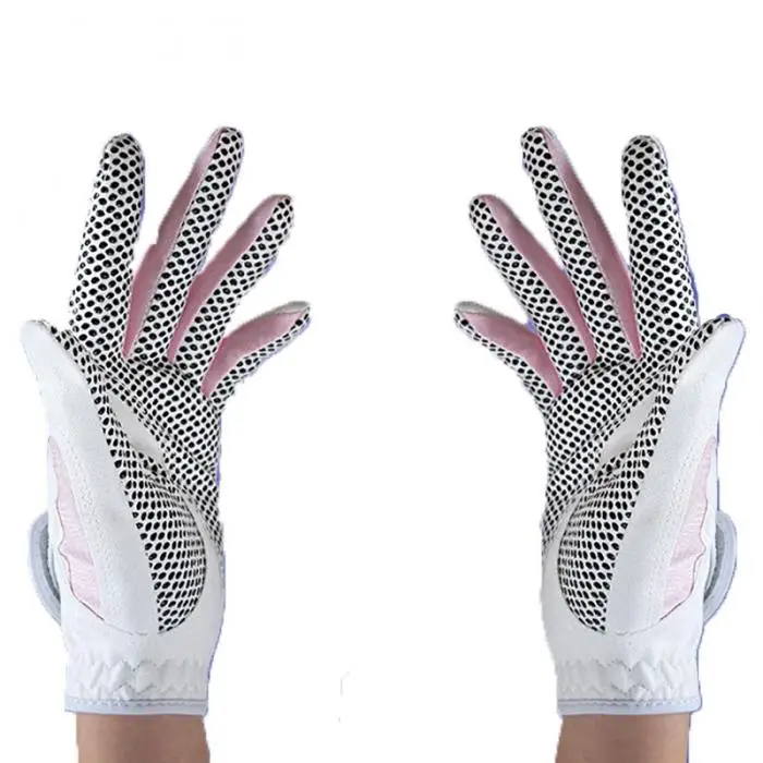 Новое поступление, 1 пара, мягкие противоскользящие Дышащие Регулируемые перчатки для гольфа с левой правой рукой, варежки, ручная одежда для женщин, для тренировок в гольф