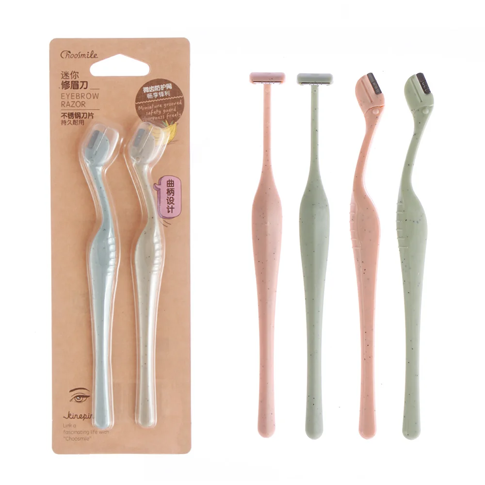 

2pcs/Set Portable Mini Eyebrow Trimmer Safe Blade Razors for Women Face Hair Removal Shaver Small Size Makeup Tool Hair Knife