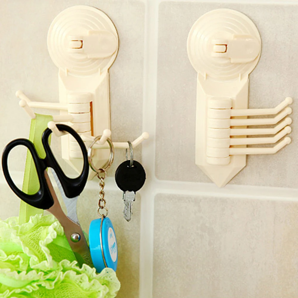 

Multifunction Six-claw Hooks Creative Strong Suction Cup Seamless Small Object Holder Kitchen Bathroom Durable Hooks