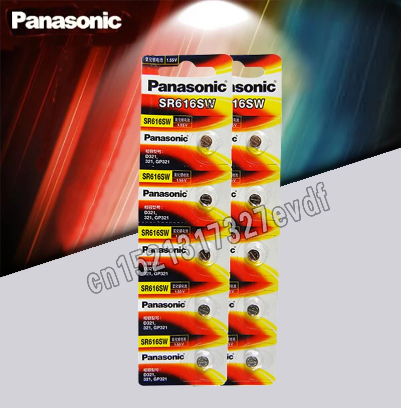 

10PCS/2PACKS Panasonic Silver Oxide Button Cell Batteries 6.8mm*1.6mm D321 321 GP321 Coin Battery for Quartz Watch Made in Japan