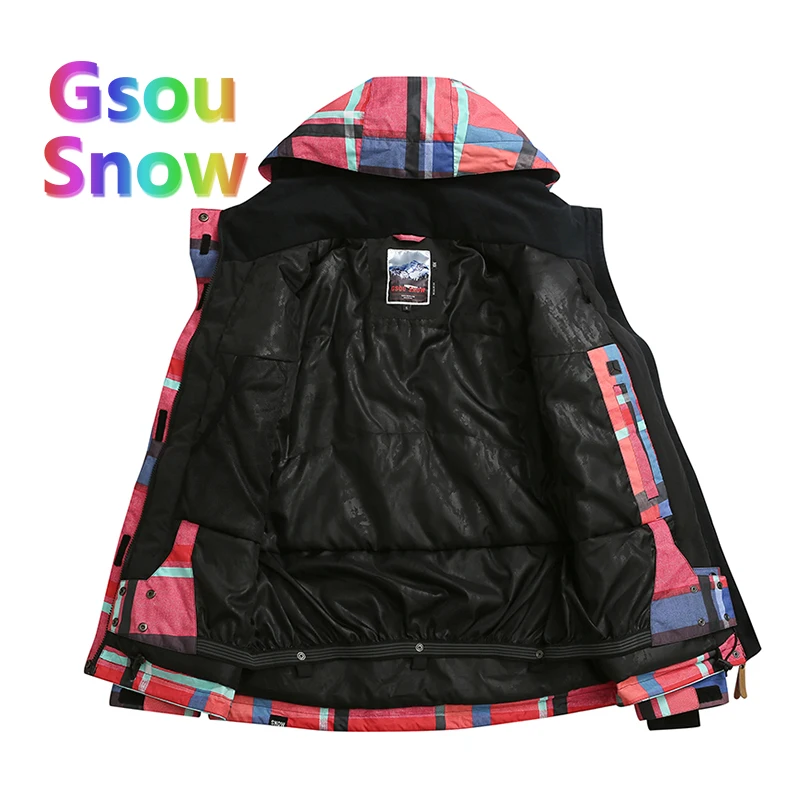 Gsou Sonw Outdoor Sports Winter Women's Skiing Clothing Snowboarding Sets Warmer Ski Jackets Waterproof Ski Pants Suits