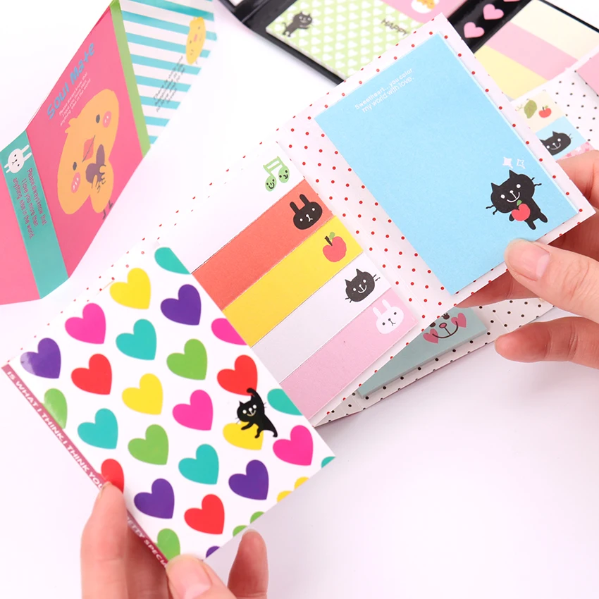 1 шт. милый мультфильм животных кошка Медведь memo pad Sticky Note Kawaii стикеры для детей корейский канцелярские принадлежности