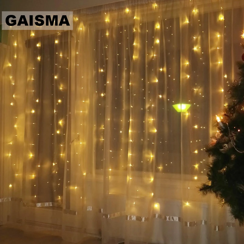 

4x3/8x3/10x3M Garland LED Curtain lights Christmas Decorations Wedding Lights String For Party Fairy Holiday Lighting Outdoor