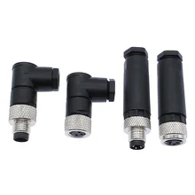 M8 разъем датчика водонепроницаемый мужской и женский штекер прямой угол винт Резьбовая муфта 3pin 4 pin