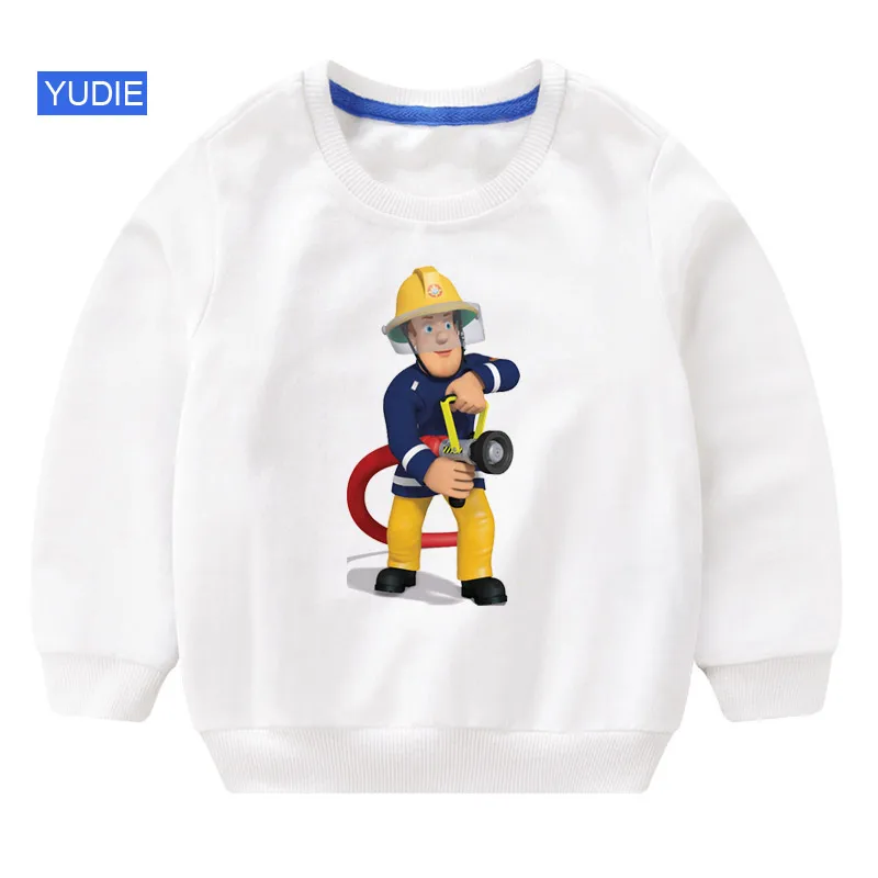 

Fireman Sam Printed Kids Clothing Costumes Hooded Coat Baby Boys Jumper Children Sweatshirts Girl Clothing Cartoon Outwear 3T-8T