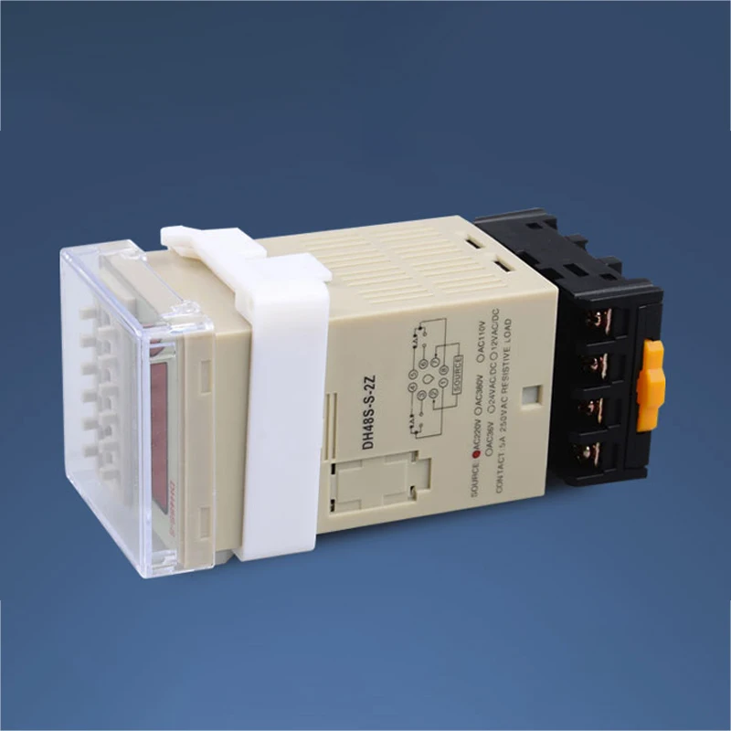 DH48S-S-2Z AC 220V Repeat Cycle DPDT Time Relay With Socket DH48S Series 220V AC Delay Timer With Base 24V 12V DH48S-S-2Z AC 220V Repeat Cycle DPDT Time Relay With Socket DH48S Series 220V AC Delay Timer With Base 24V 12V