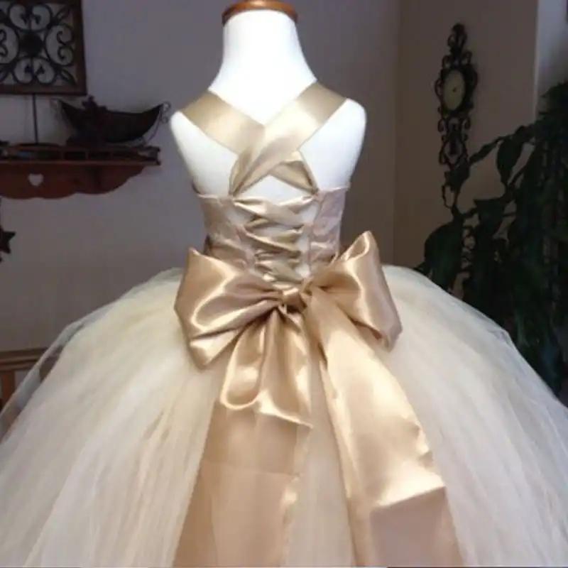 champagne colored flower girl dresses