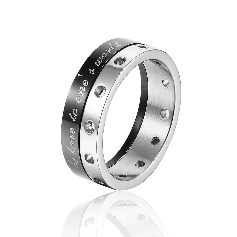 Горячая Мода 316L нержавеющая сталь позолоченное кольцо любовь Обручальное кольцо для женщин