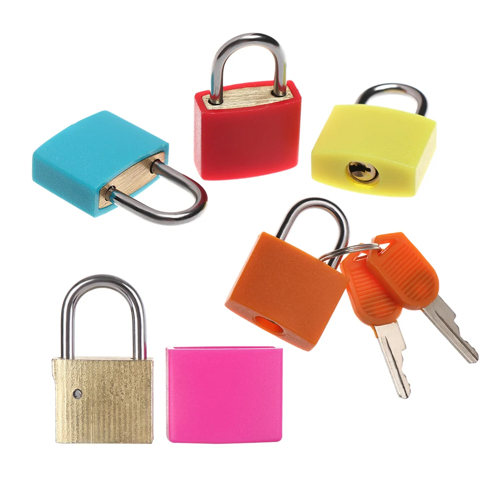 

1Pcs 2019 Small Mini Strong Steel Padlock Travel Tiny Suitcase Lock with 2 Keys Locker Case Outdoor Suppliers Boys Girls Gifts