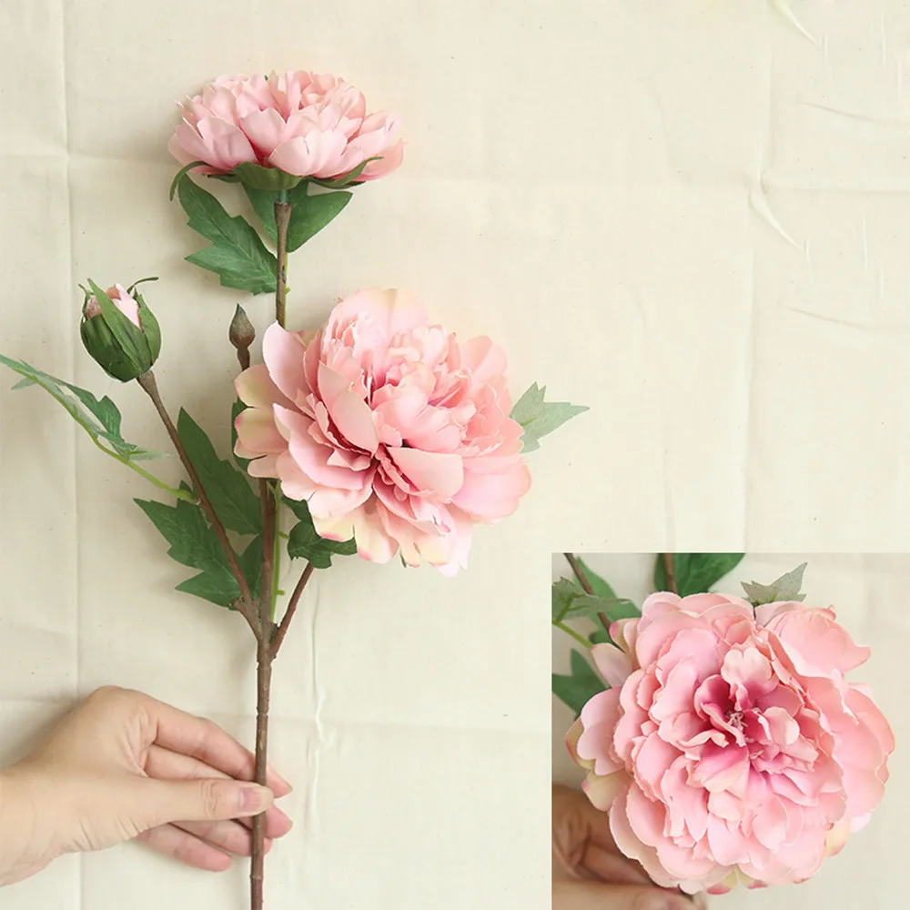 

2018 HOTArtificial Silk Fake Flowers Peony Floral Wedding Bouquet Bridal Hydrangea Decor 8.23