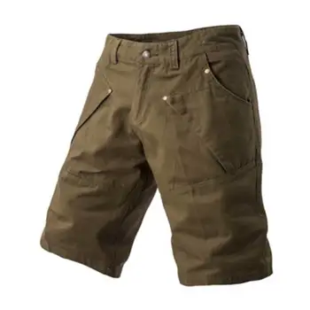 

plus size cargo shorts men casual solid color multi pockets tactical short pants Bermuda Masculina