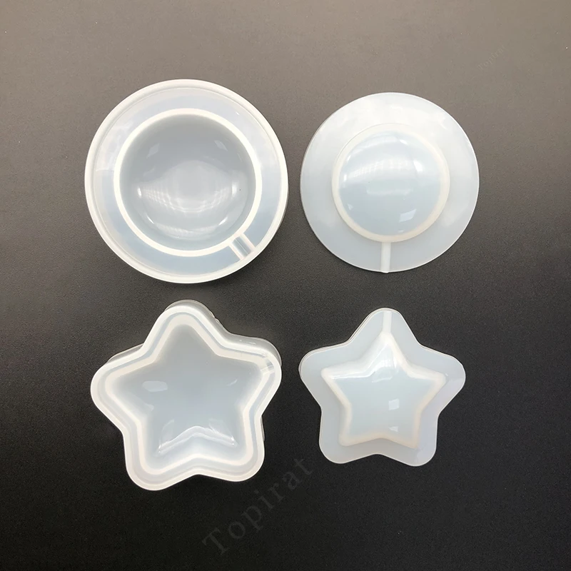 

Water Injection Hollow Semi-circular Section Stars Full Transparent DIY Decorative Craft Jewelry Making Resin Molds for Jewelry
