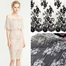 150*300 см белая черная кружевная ткань отделка DIY декоративная вышитая кружевная отделка Лента шитье Свадебное Платье домашнее ремесло