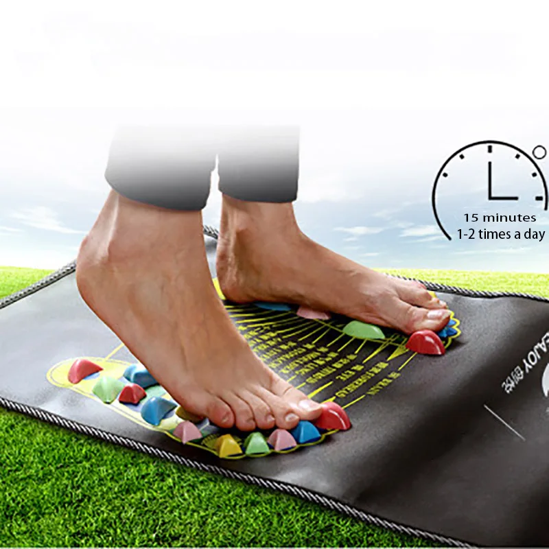 Acupuncture Massage Pad Walk Stone Foot Massager Cushion Shakti Mat Foot Massage Reflexology Relax Body Pain Health Care Square