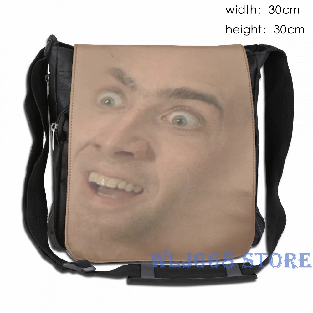 Забавные сумки на плечо с графическим принтом для женщин Nicholas Cage с рисунком лица на одно плечо рюкзак для путешествий для мужчин спортивная сумка