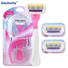 Ручная безопасная Женская бритва лезвие для бритья волос многофункциональная Дамская бритвенная головка 1 бритвенная ручка+ 3(4 слой лезвие бритвы) головка