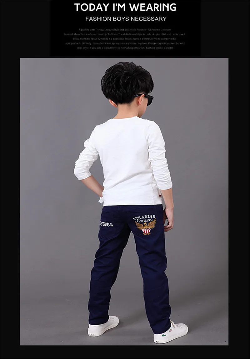 Calças para Meninos Carta Crianças Calças Meninos Calças Roupas 2018 New Hot Algodão Elástico da Cintura Calças Casuais Lápis Crianças Roupas Ds175 8 pants for boys
