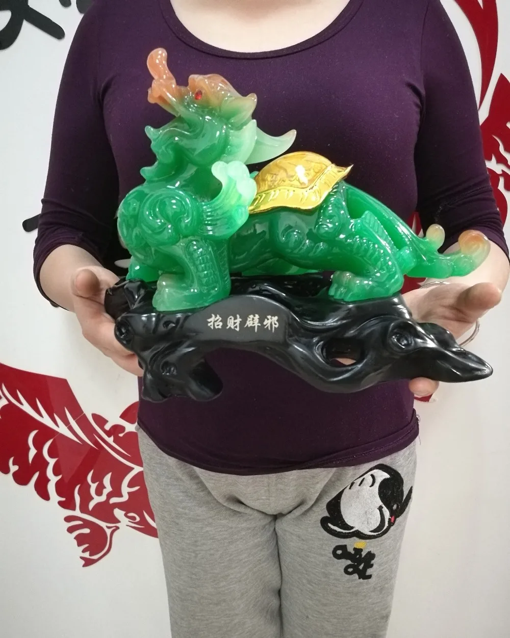 

HOT SALE # 2019 home office business Shop FENG SHUI Talisman Money Drawing dragon PI XIU white jade Sculpture ART statue #20CM