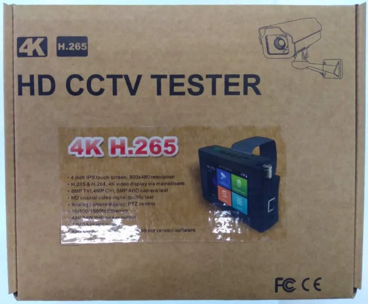 New 4inch Wrist 4K H.265 IP 8MP TVI 4MP CVI 5MP AHD CVBS 5-in-1 CCTV Tester with DC12V 3A, DC48V PoE Power Output & WIFI Hotspot_14