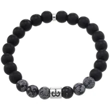 Индивидуальные украшения браслет снежное черное покрытие браслет Стрелец созвездие части эластичный браслет из бисера