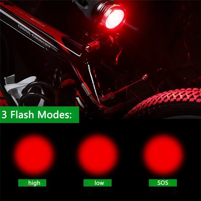 360 Degree Rotation Front Light Rear Light & Battery Bicycle Light  Bike Headlight Front Mount Bracket Set #2A27 (6)