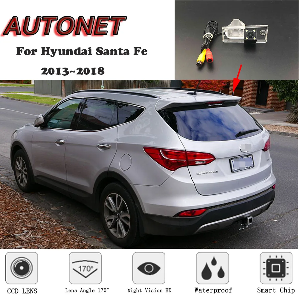 Камера заднего вида с ночным видением для Hyundai Santa Fe 2013 ~ 2018 CCD/камера или Кронштейн