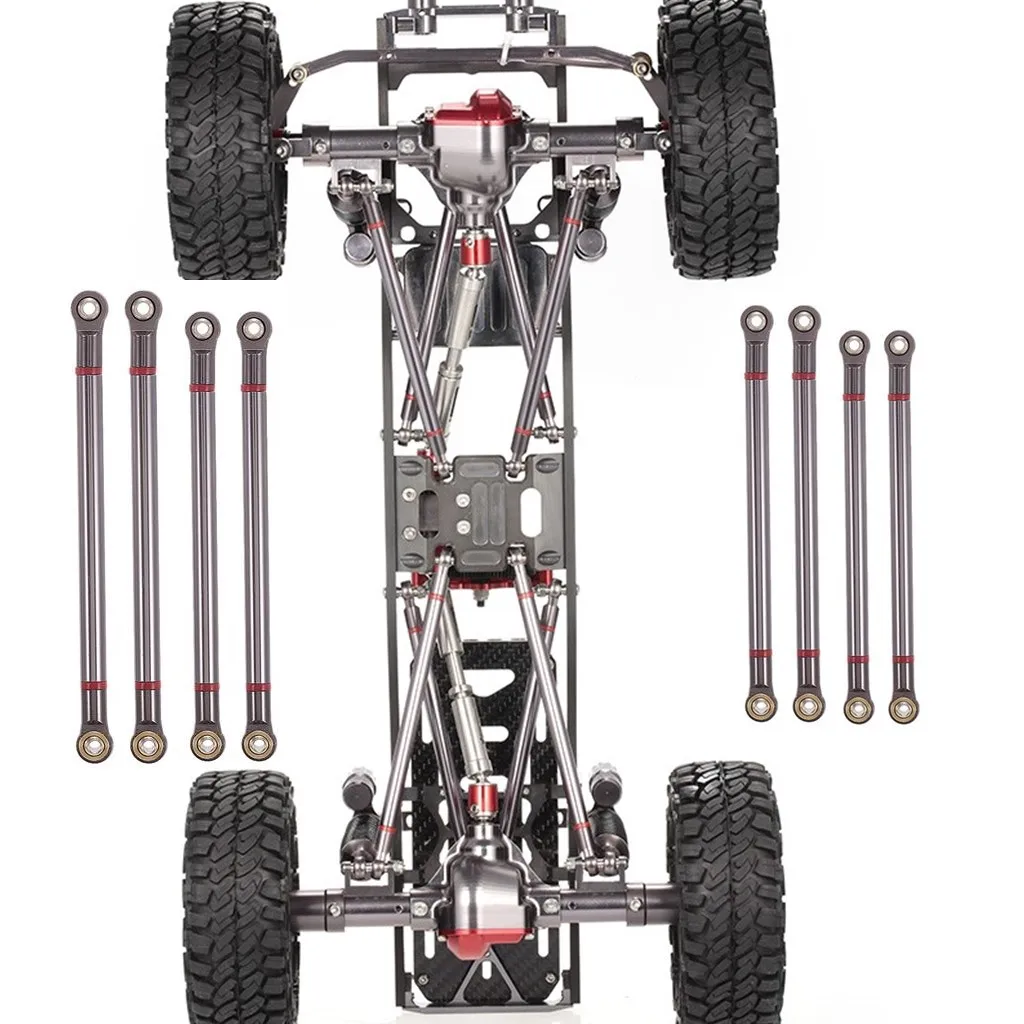 1/10 RC Vehicle Model Steering Servo Linkage Pull Rod Connectors 8x Upgrade Parts for Axial SCX10 Car