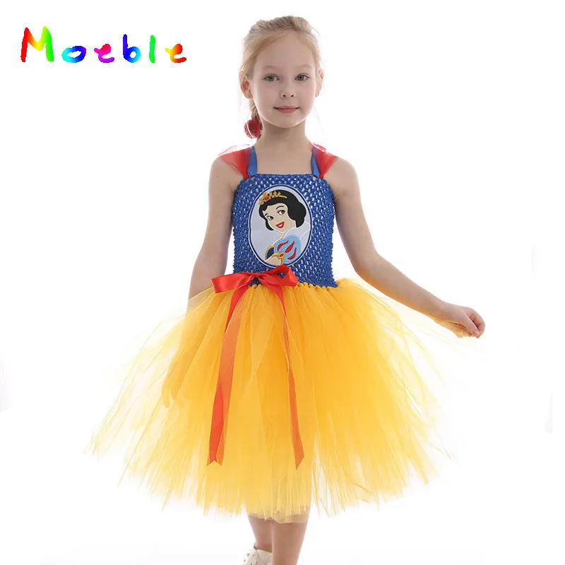 

2019 Latest Snow White Princess Girl Tutu Dress Girls Party Dresses Baby Fairy Tutu Children Dress Up Costume Cosplay Clothing