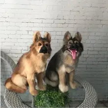 WYZHY моделирование волк собака украшения ручной работы статическая детская игрушка модель реквизит для фотографии 37 см x 30 см x 18 см