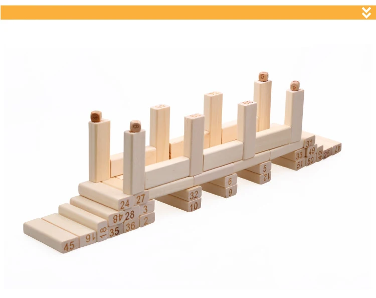 51 шт./компл. большой Размеры деревянный башня Добро пожаловать, строительные блоки, игрушки-пазлы домино игровой укладчик экстракт обучающая игрушка для детей SL-V201