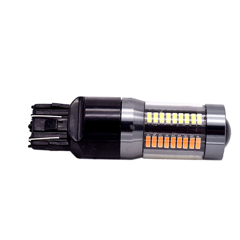 2PCS White Amber Switchback 960 Lumens 7443 4014 66SMD Turn Signal Lamp For Car Backup Lights 12V24V.1