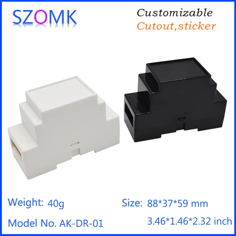 szomk electronics plastic enclosure for pcb junction box din rail enclosure control box szomk outlet boxes instrument enclosure box project box plastic housing (11)
