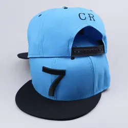 Новинка 2017 Криштиану Роналду черный цвет небесно-синий серый CR7 Бейсбол Кепки s в стиле хип-хоп Спортивный Футбол шляпа мужчин и женщин Snapback