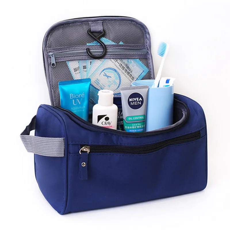 ISHOWTIENDA 25 x 13 x 14cm Nylon Travel Wash Bag Men Women Toiletry