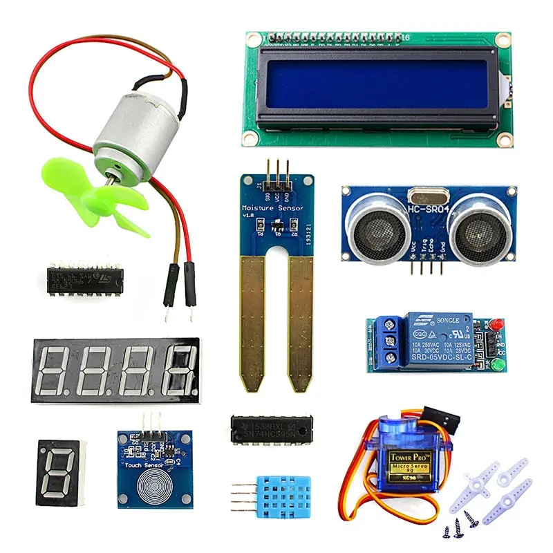 Электронный стартовый набор для Arduino начинающих студентов, детей, датчик дисплея, провода двигателя постоянного тока, электронные DIY 24 урока с розничной коробкой