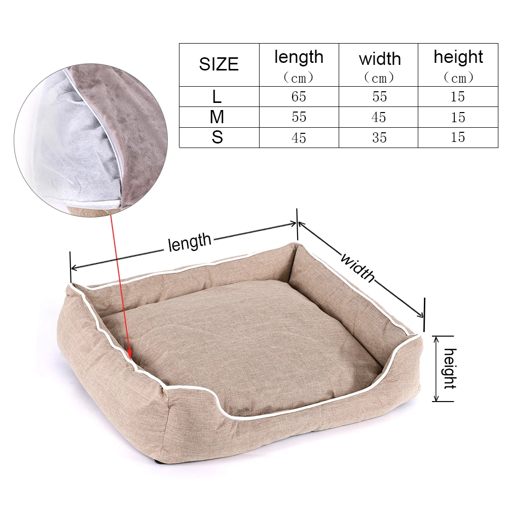 Pet Bed For Dogs Cats Soft Cotton Bench For Puppy House For Small Medium Dogs Pet Lounger Mats For Dogs Beds Pet Products (10)