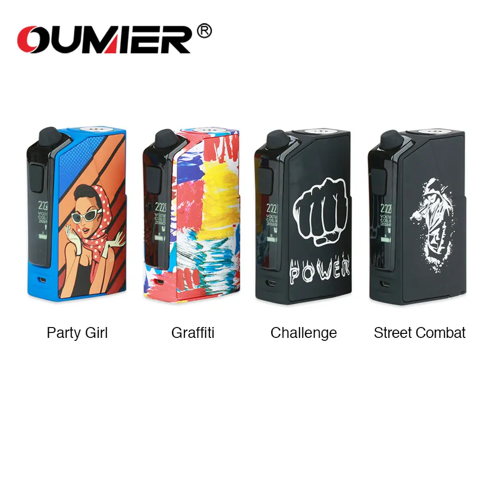 

Original OUMIER Flash VT-1 TC Box MOD Max Output 222W No Dual 18650 Cell Suit 510 Thread Oumier RDA RDTA E-cig Vaporizer Box Mod