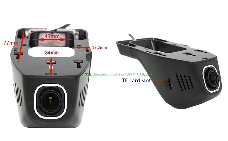 Для peugeot 2008 3008 4007 108 207 301 308 408 Автомобильный видеорегистратор Wifi DVR видеорегистратор с двумя объективами FHD камера 1080P