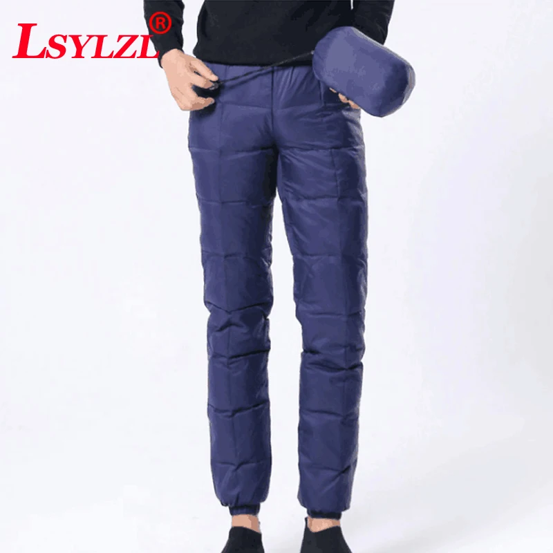 

2019 Winter down pants women casual outwear elastic waist work wear women's fashion snow plus size thicken female trousers C471