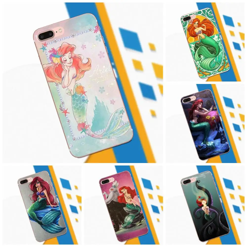 

Soft TPU Coque For Galaxy Alpha Core Prime Note 4 5 8 S3 S4 S5 S6 S7 S8 S9 mini edge Plus The Little Mermaid Ariel Cartoon